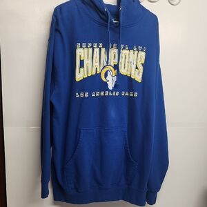 NFL TEAM APPAREL blue Super Bowl Champions Los Angeles Rams hoodie sz XL